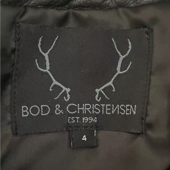 NWT BOD & CHRISTENSEN Black Leather Quilted Mini Skirt Size 4 - Picture 13 of 16